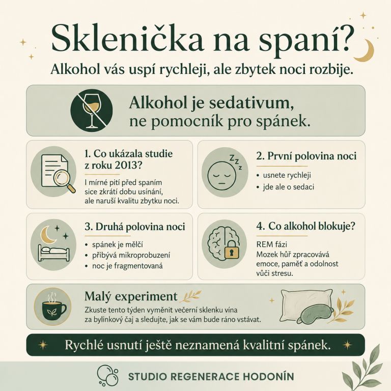 10. alkohol a spánek Studio Regenerace Hodonín