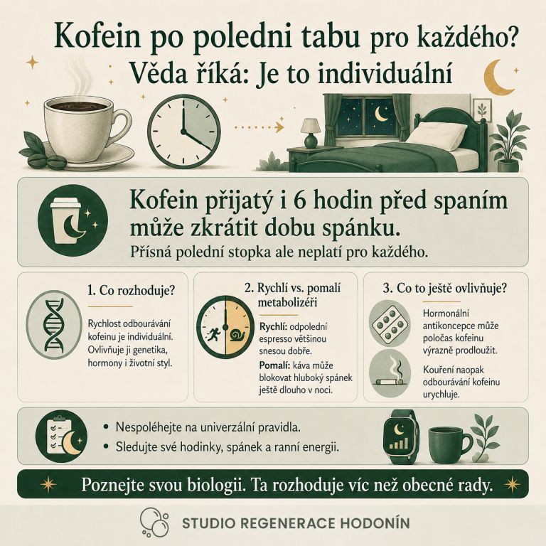 12. kofein a spánek Studio Regenerace Hodonín